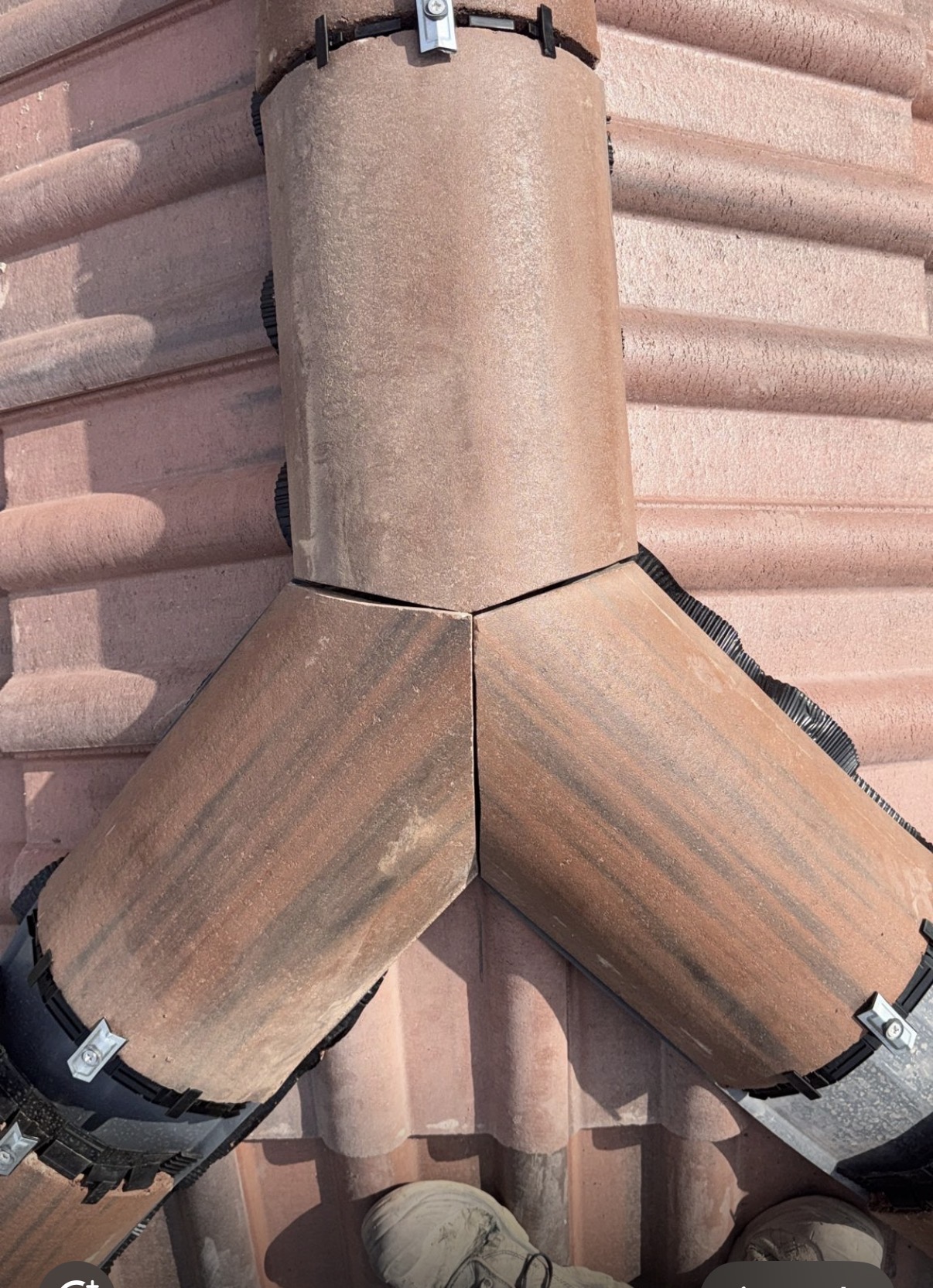 Roof repair with matched tiles and trims